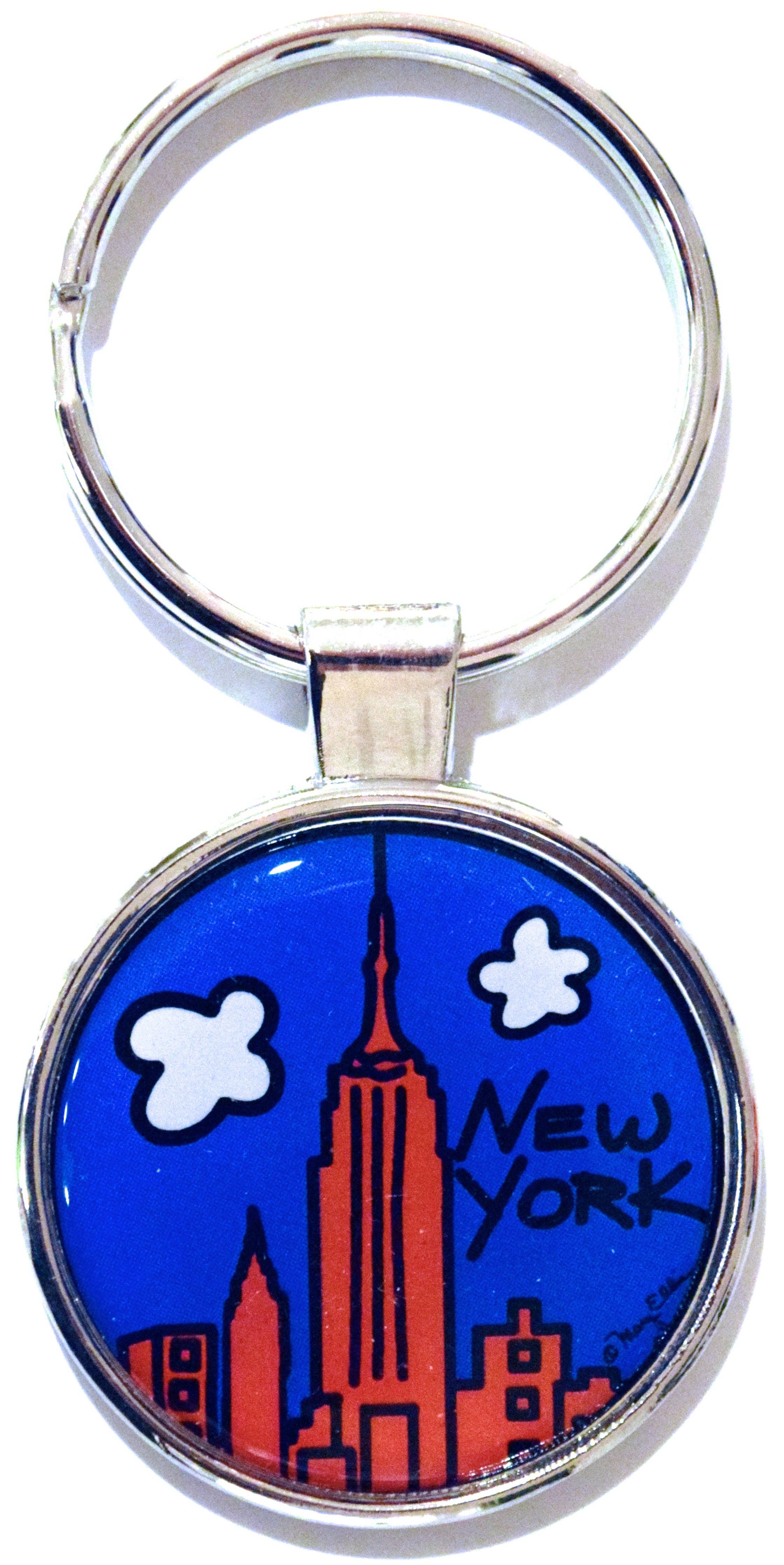 New York Keychain Red Skyline