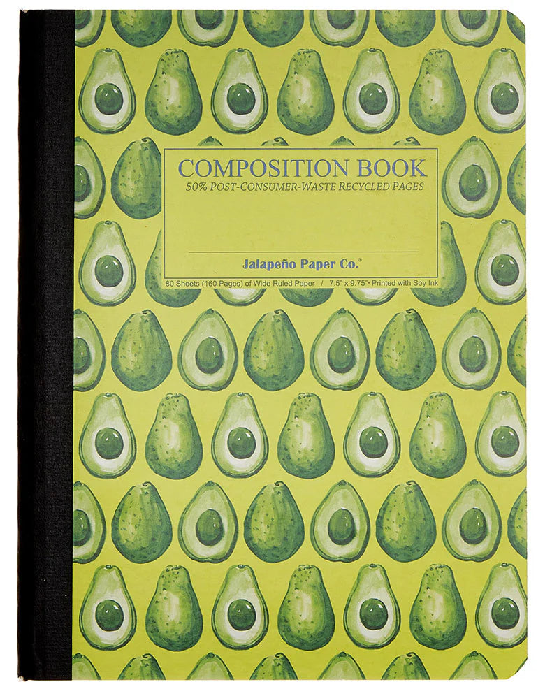 Avocado Composition Book (Wide Ruled Pages)
